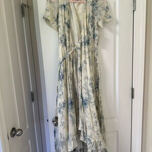 Denim & Supply Ralph Lauren Floral Dress - Blue and Cream